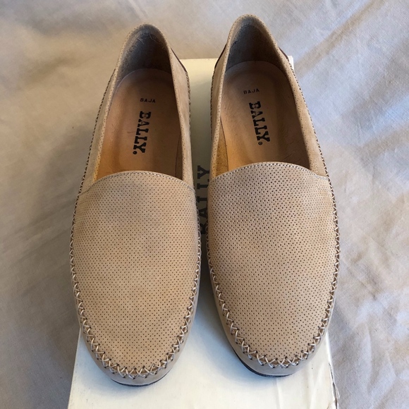 Bally Taupe Nabuck Slip-Ons main image 4